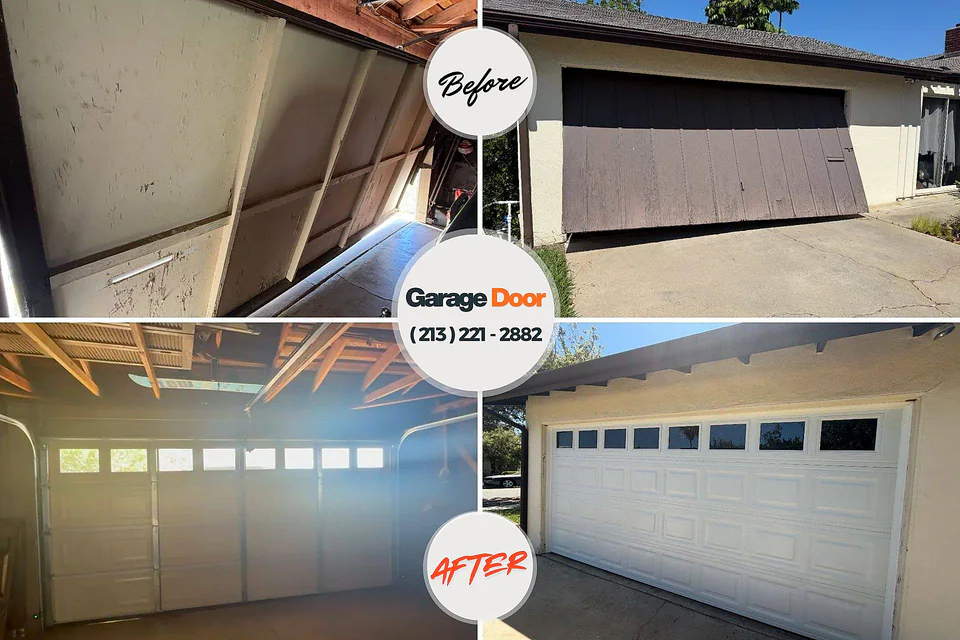 Before and after: garage door repair North Zanesville, OH